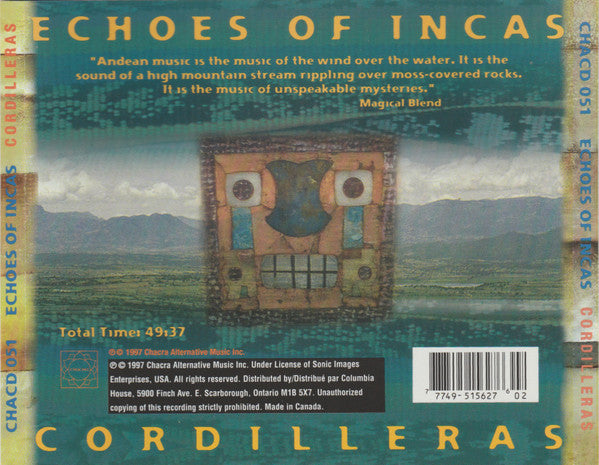 Echoes Of Incas : Cordilleras (CD, Album)