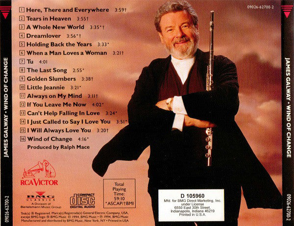 James Galway : Wind Of Change (CD, Album, Club)