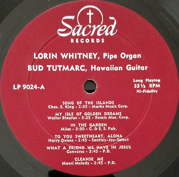 Lorin Whitney & Bud Tutmarc : Lorin Whitney Presents Hi-Fi Pipe Organ (LP, Album)