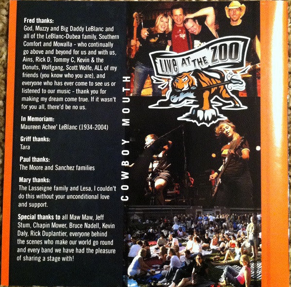 Cowboy Mouth : Live At The Zoo (CD, Album)