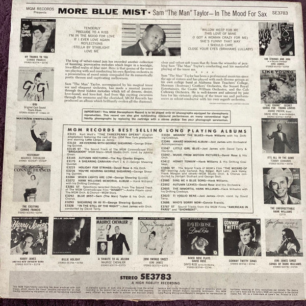Sam Taylor (2) : More Blue Mist: In The Mood For Sax (LP)