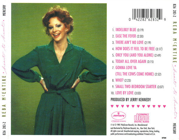 Reba McEntire : Heart To Heart (CD, Album, RE)