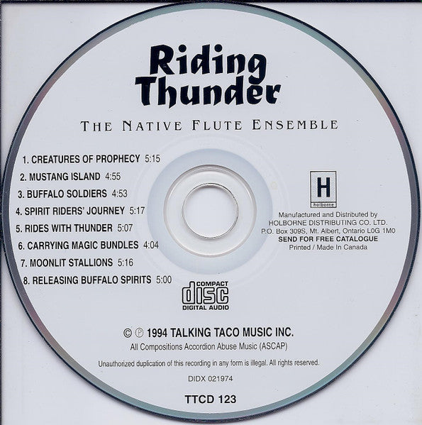 Native Flute Ensemble : Riding Thunder (CD)