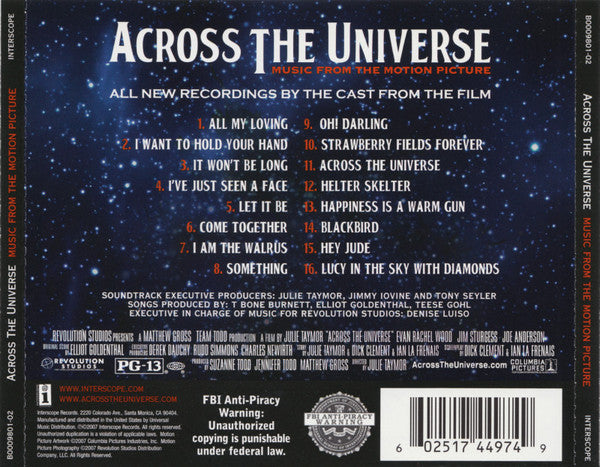 Across The Universe Cast : Across The Universe - Music From The Motion Picture (CD, Album)