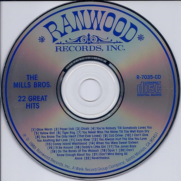 The Mills Brothers : 22 Great Hits (CD, Comp, RE)
