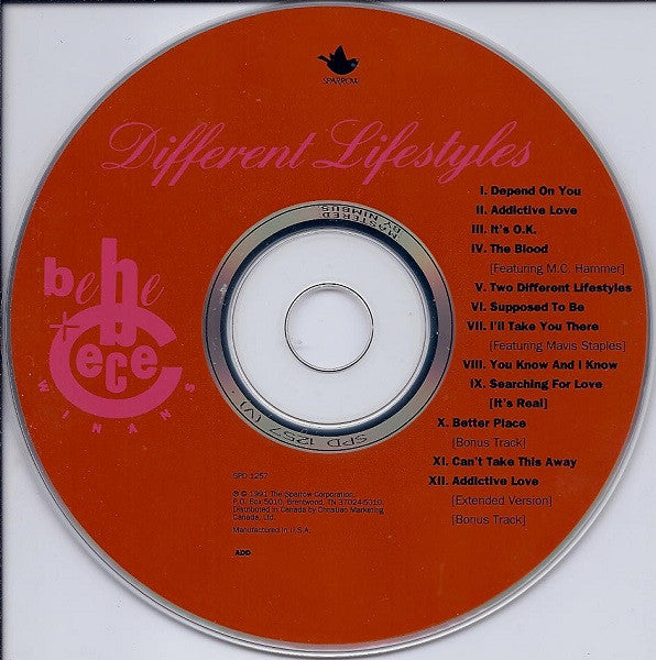 Bebe & Cece Winans : Different Lifestyles (CD, Album)