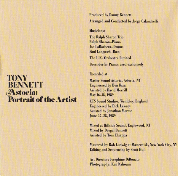 Tony Bennett : Astoria: Portrait Of The Artist (CD, Album)