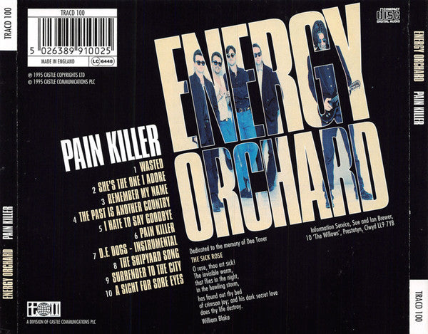 Energy Orchard : Pain Killer (CD, Album)