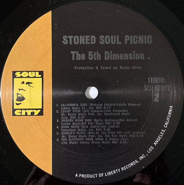 The Fifth Dimension : Stoned Soul Picnic (LP, Album)