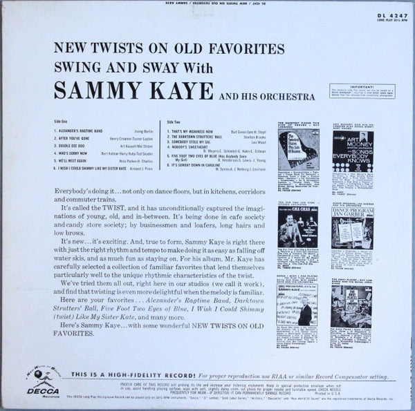 Sammy Kaye And His Orchestra : New Twists On Old Favorites (LP, Album, Mono)