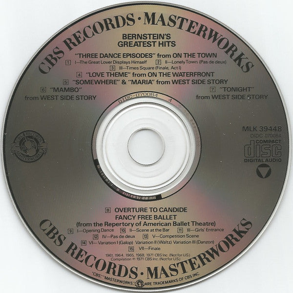 Leonard Bernstein : Greatest Hits (CD, Comp)