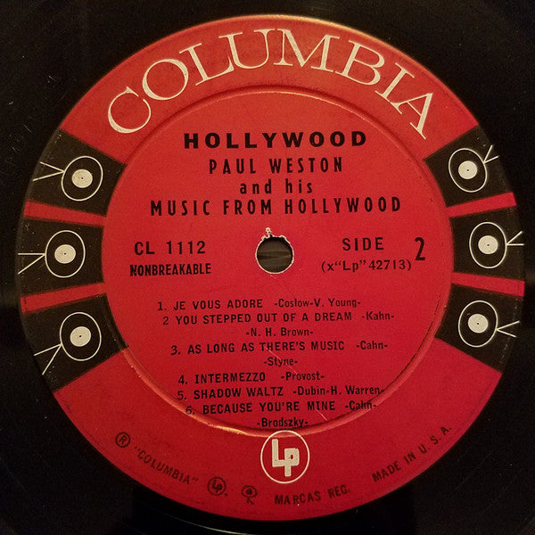 Paul Weston And His Orchestra : Hollywood (LP, Album, Hol)