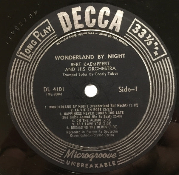 Bert Kaempfert & His Orchestra : Wonderland By Night (LP, Album, Mono)