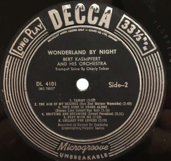 Bert Kaempfert & His Orchestra : Wonderland By Night (LP, Album, Mono)