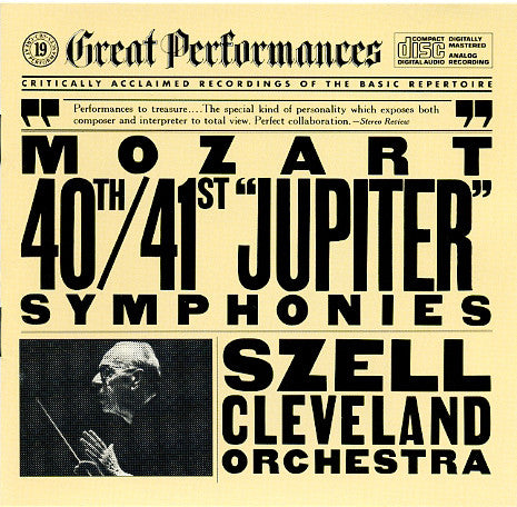 Wolfgang Amadeus Mozart - George Szell, The Cleveland Orchestra - Mozart 40th / 41st "Jupiter" Symphonies (CD) (VG+) - Endless Media