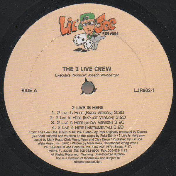 The 2 Live Crew - 2 Live Is Here / Ay Papi (12") (VG) - Endless Media