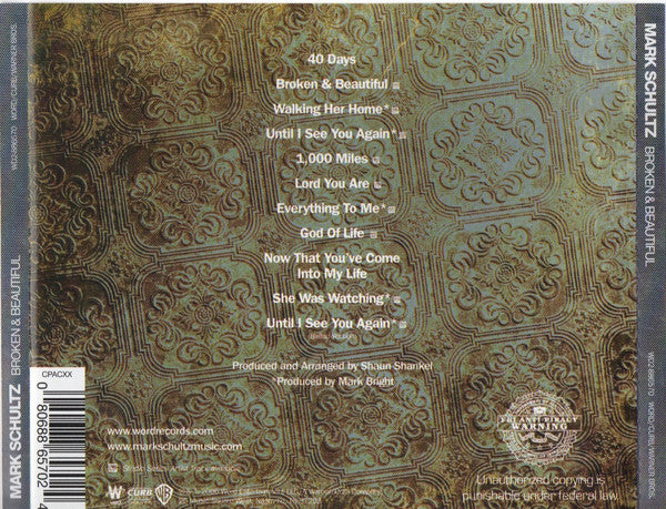 Mark Schultz : Broken & Beautiful (CD, Album)