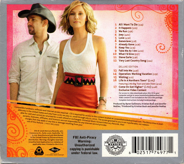 Sugarland (2) : Love On The Inside (CD, Album, Del)