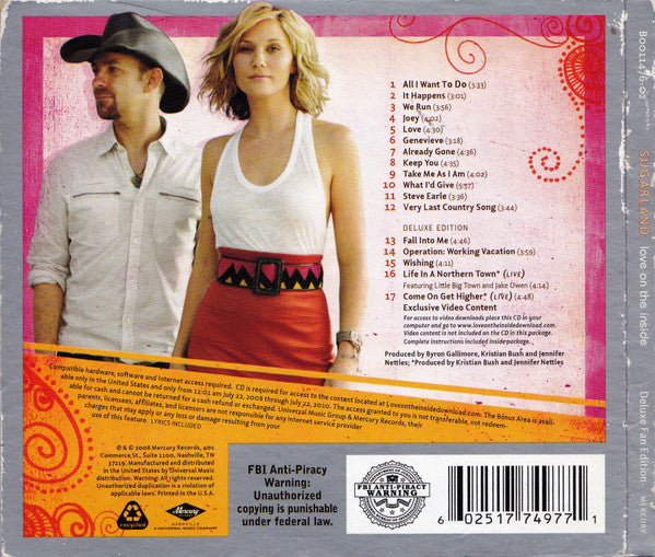 Sugarland (2) : Love On The Inside (CD, Album, Del)