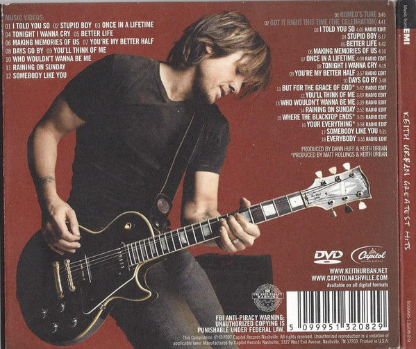 Keith Urban : Greatest Hits (CD + DVD-V, NTSC + Comp, S/Edition)