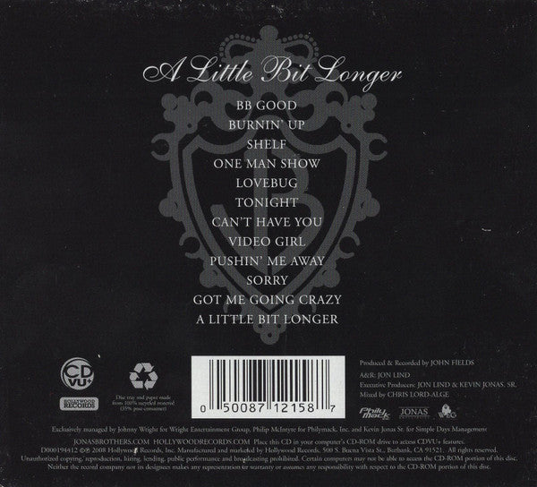 Jonas Brothers : A Little Bit Longer (CD, Album, Enh, Dig)