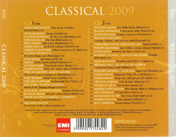 Various : Classical 2009 (2xCD, Comp, Mono, RE)