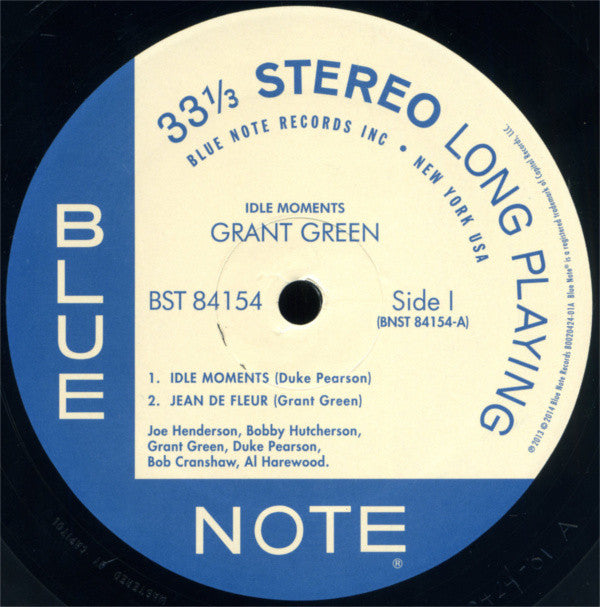 Grant Green : Idle Moments (LP, Album, RE, RM)