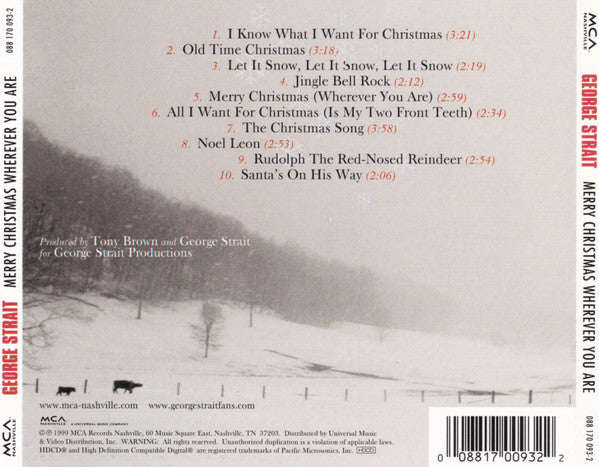 George Strait : Merry Christmas Wherever You Are (HDCD, Album)