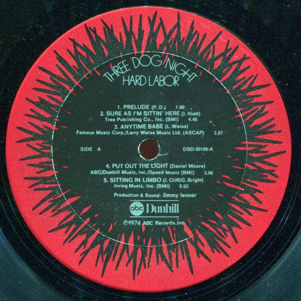 Three Dog Night : Hard Labor (LP, Album, RE, San)