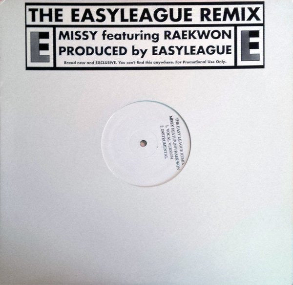 Missy Elliott Featuring Raekwon : The Easyleague Remix (12", Promo, W/Lbl)