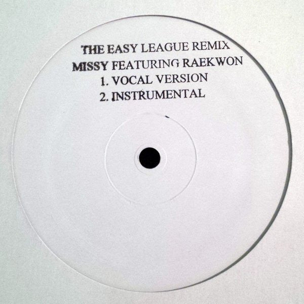 Missy Elliott Featuring Raekwon : The Easyleague Remix (12", Promo, W/Lbl)