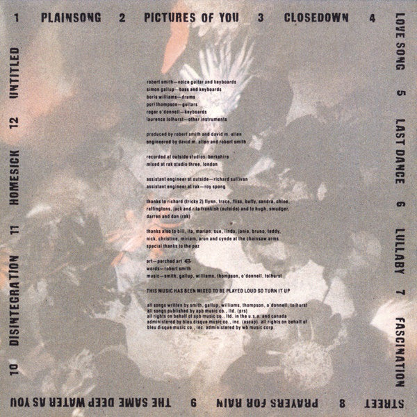 The Cure : Disintegration (CD, Album, RP)