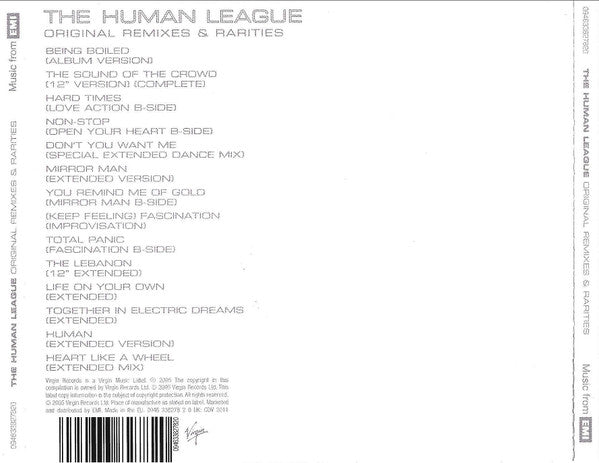 The Human League : Original Remixes & Rarities (CD, Comp)