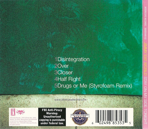 Jimmy Eat World : Stay On My Side Tonight (CD, EP)