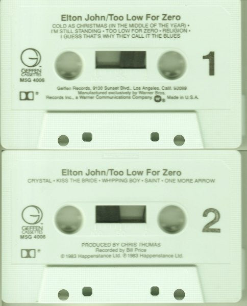 Elton John : Too Low For Zero (Cass, Album)