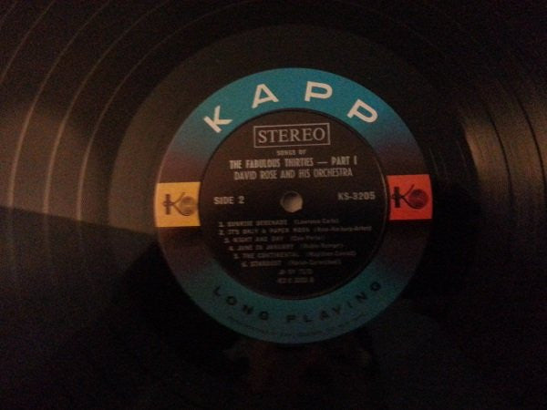David Rose & His Orchestra : Songs Of The Fabulous Thirties Part 1 (LP, Album)