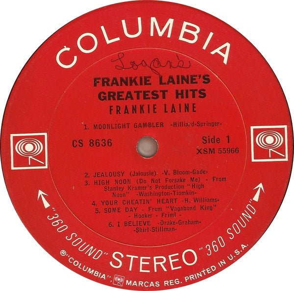 Frankie Laine : Frankie Laine's Greatest Hits (LP, Comp)