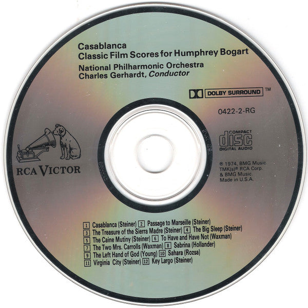 Charles Gerhardt / National Philharmonic Orchestra : Casablanca - Classic Film Scores For Humphrey Bogart (CD, Album, RM)