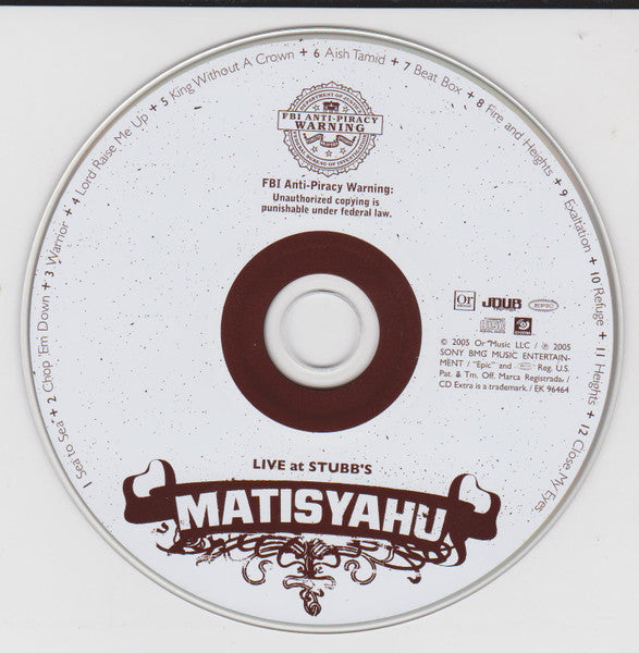 Matisyahu : Live At Stubb's (CD, Album, Enh)