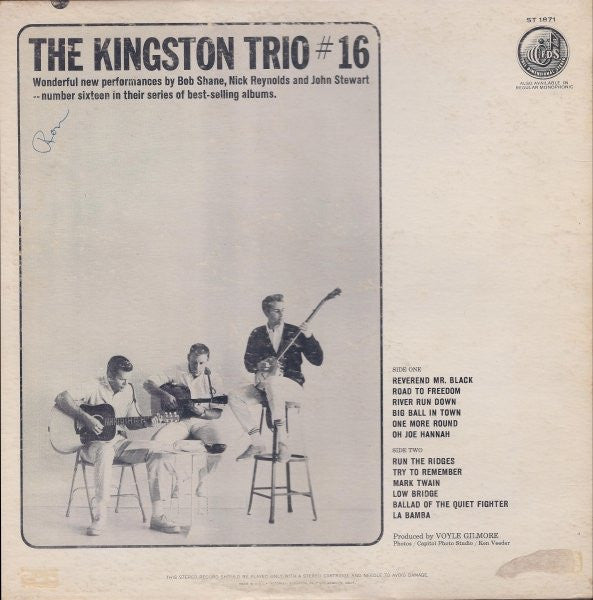 Kingston Trio : The Kingston Trio #16 (LP, Album, Los)