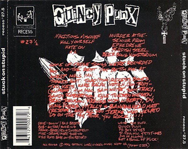 Quincy Punx : Stuck On Stupid (CD, MiniAlbum)