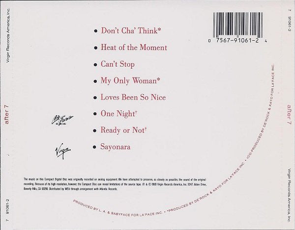 After 7 : After 7 (CD, Album, All)