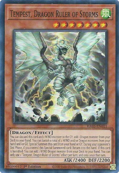 Tempest, Dragon Ruler of Storms [RA03-EN011] Yu-Gi-Oh Trading Card