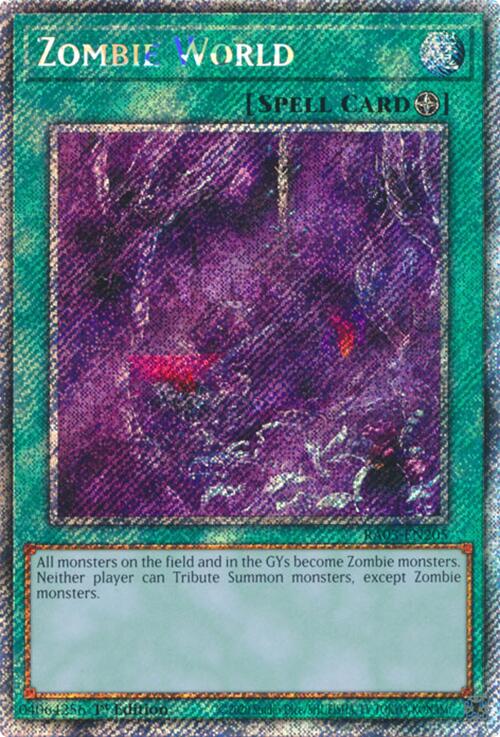 Zombie World (Platinum Secret Rare) [RA03-EN205] Yu-Gi-Oh Trading Card