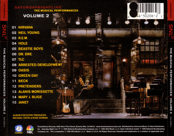 Various : SNL25 • Saturday Night Live: The Musical Performances | Volume 2 (CD, Comp)