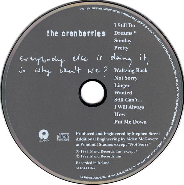 The Cranberries : Everybody Else Is Doing It, So Why Can't We? (CD, Album)