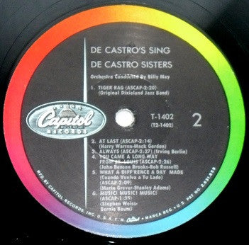 The De Castro Sisters : The De Castros Sing (LP, Mono)
