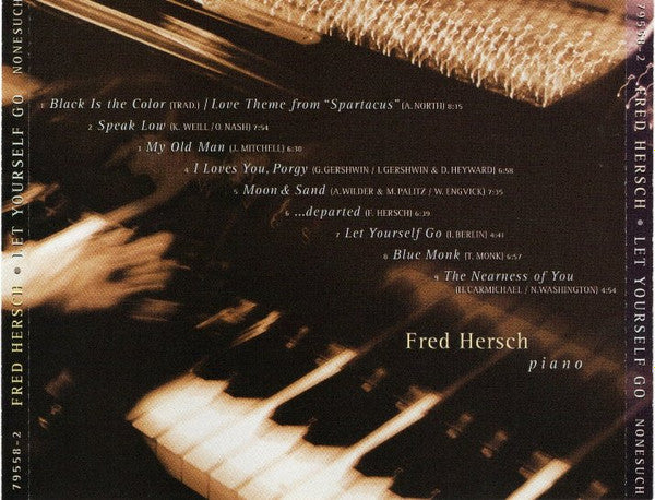 Fred Hersch : Fred Hersch At Jordan Hall: Let Yourself Go (CD, Album)