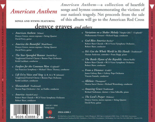Various : American Anthem: Songs And Hymns Featuring Denyce Graves And Others (CD, Album)