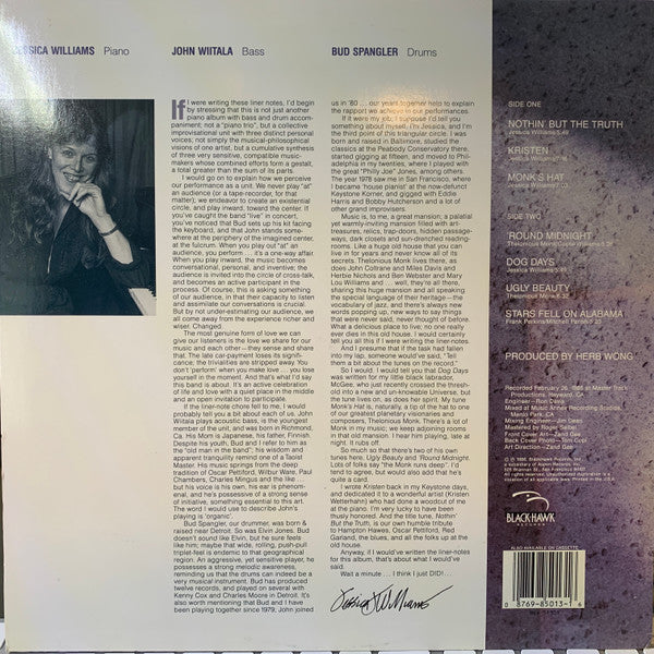 Jessica Williams (3) : Nothin' But The Truth (LP, Album)